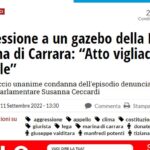 Aggressione a un gazebo della Lega a Marina di Carrara: “Atto vigliacco e brutale”