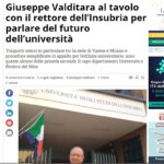 Giuseppe Valditara al tavolo con il rettore dell’Insubria per parlare del futuro dell’università